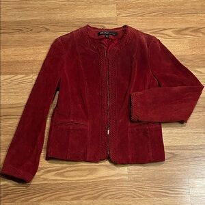 Kasper Women's Red Leather Jacket